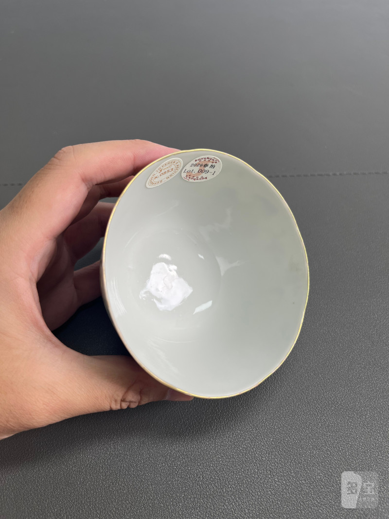 清道光  粉彩“十二花神”图盖碗 - 图18